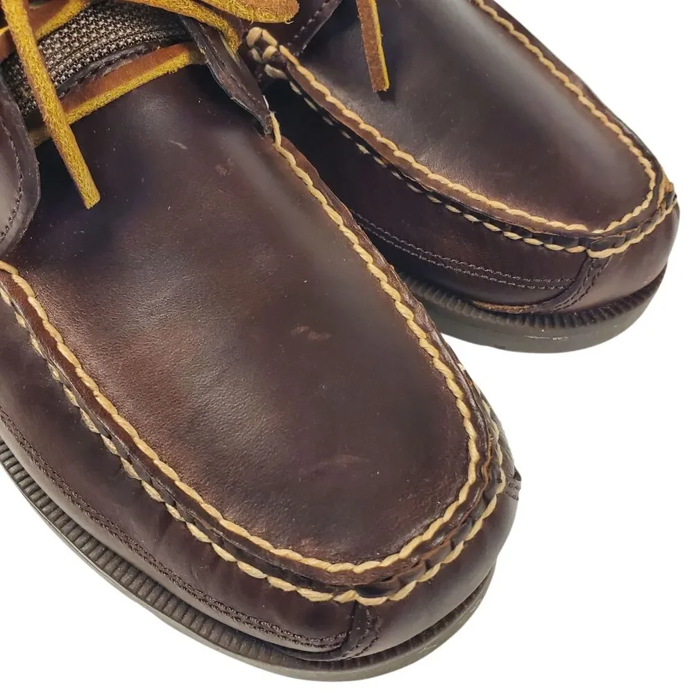 TIMBERLAND Shoes EARTHKEEPERS Mens Size 8.5 Brown Leather Boat Casual 5230R